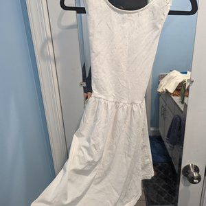 ASOS White Skater Dress with Open Crossed Back